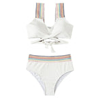 Angeline's® | Bikini With Crossed Shoulder Straps and High Waist