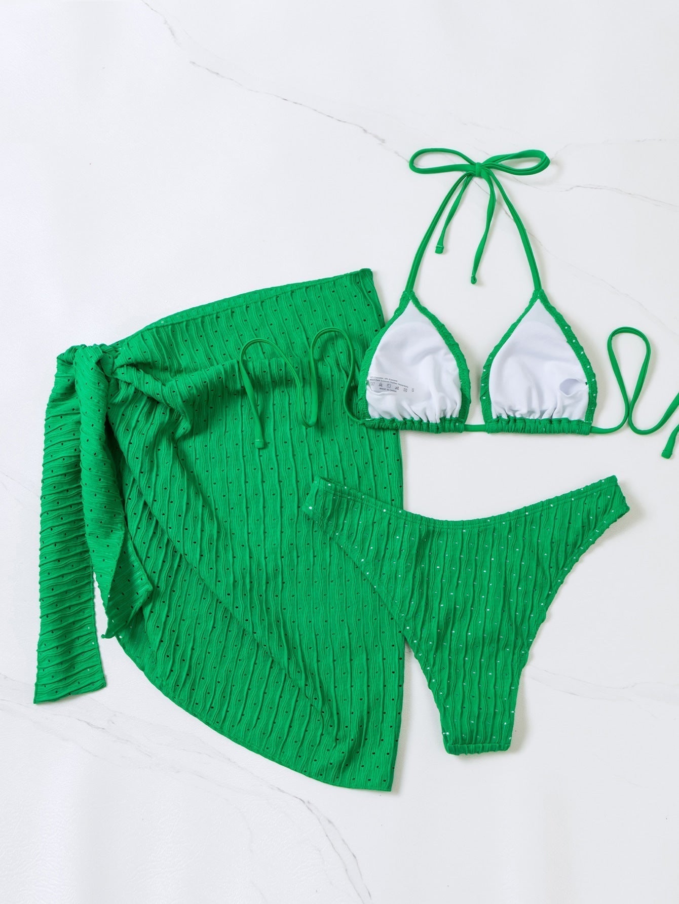 Adela® | Triangle Bikini Top and Slip Skirt (3 Pieces)