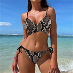 Branden® | Snakeskin Pattern Bikini Swimsuit