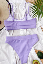 Elda® | Striped Top and Thong Bikini With Structured Bottoms