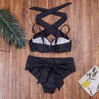 Maria Fernanda® | High Waist Push Up Cross Top Bikini