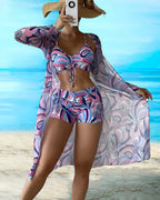 Erica® | Stylish 3 Piece Print Bikini Set