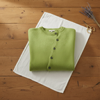 Cashmere Cardigan with Diagonal Button Closure