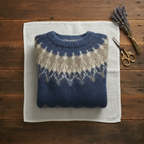 Cashmere Sweater with Nordic Pattern