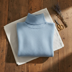 Cashmere Turtleneck in Sky Blue