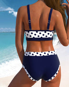 Andrea® | High Waist Patchwork Bikini With Peas