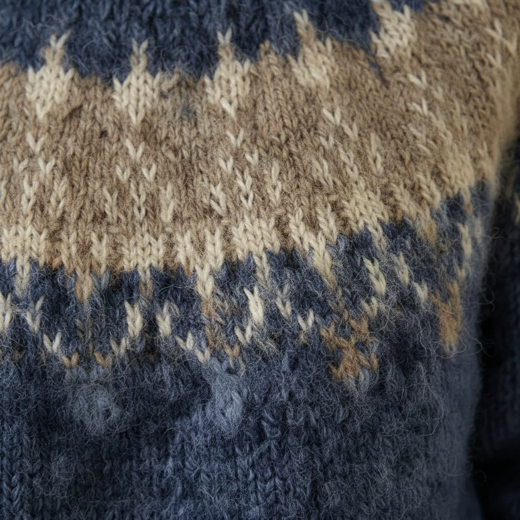 Cashmere Sweater with Nordic Pattern