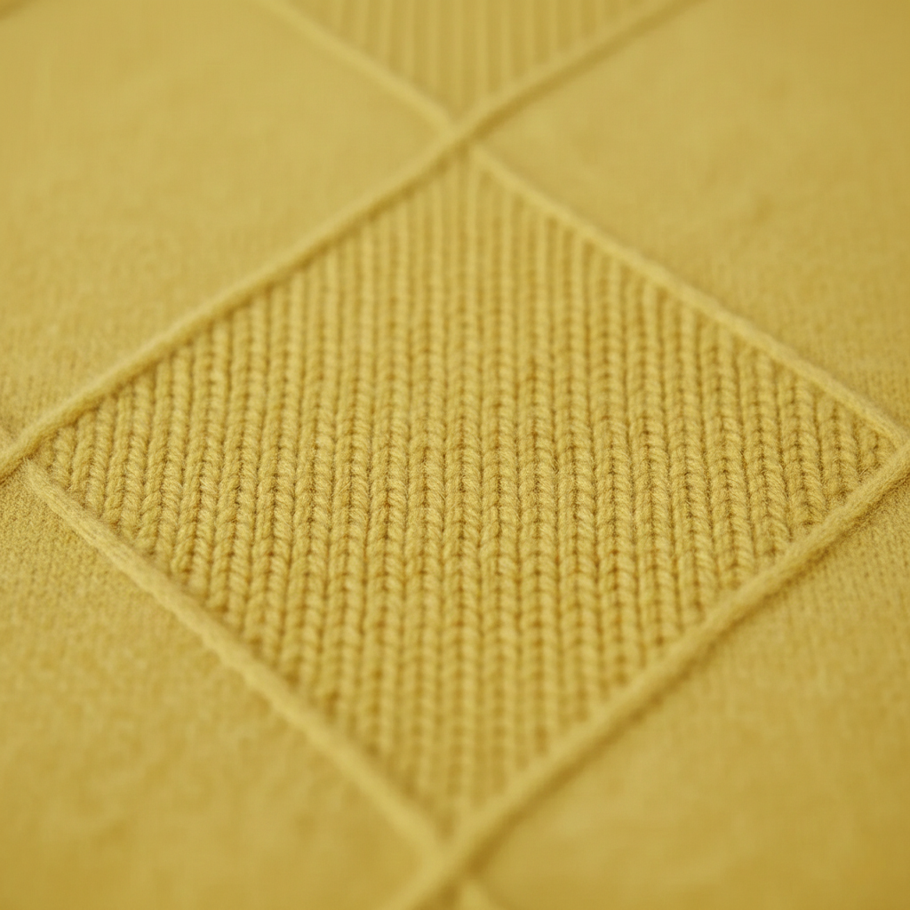 Cashmere Sweater with Woven Diamond Structure