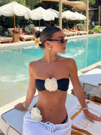 Cristina® | Bandeau Bikini With Rose Detail