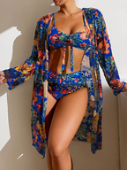 Leah® | Print Bikini With Overlay