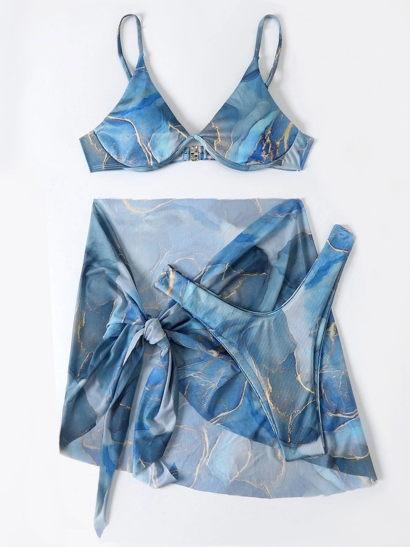 Kezia® | Marble Print One-piece Bikini