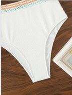 Karol® | White High Waist Crochet Bikini
