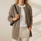 Cashmere Cardigan with Gold Buttons