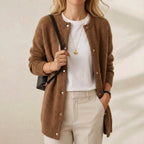 Cashmere Cardigan with Gold Buttons