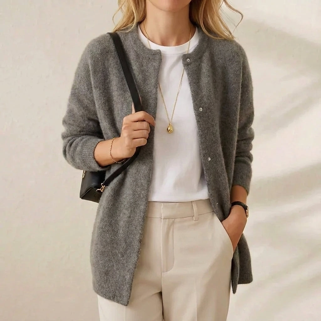 Cashmere Cardigan with Gold Buttons