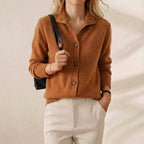 Cotton Button Vest with Collar