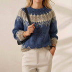Cashmere Sweater with Nordic Pattern