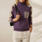 Cashmere Sweater with Quilted Pocket