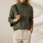 Cashmere Cable Knit Turtleneck