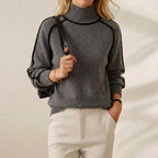 Cashmere Knitted Block Sweater