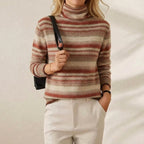 Cashmere Sweater with Horizontal Stripes