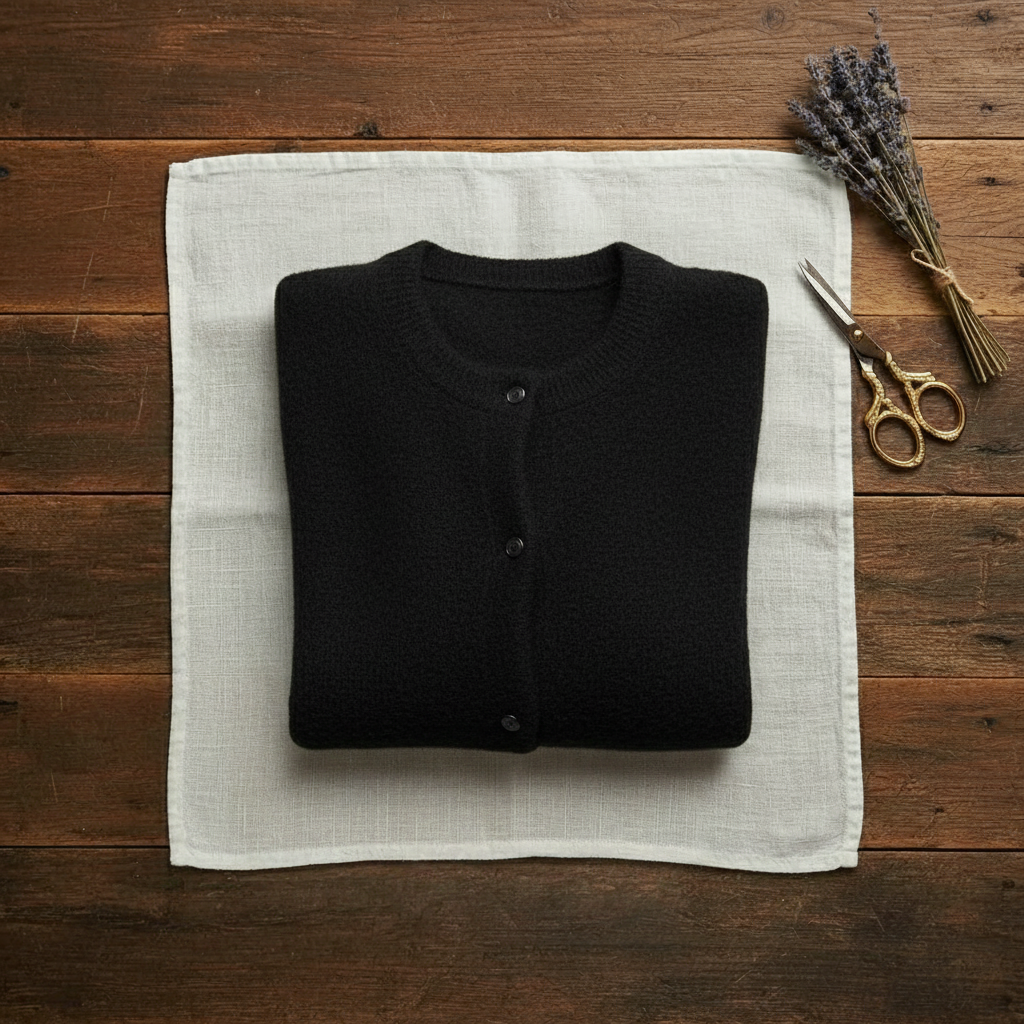 Cashmere Cardigan with Gold Buttons