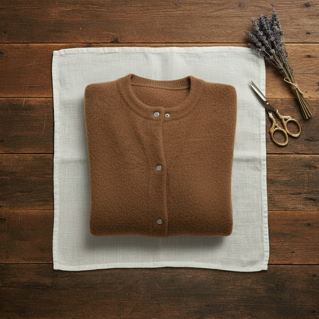 Cashmere Cardigan with Gold Buttons