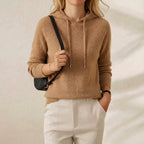 Cashmere Hoodie Sweater with Drawstring