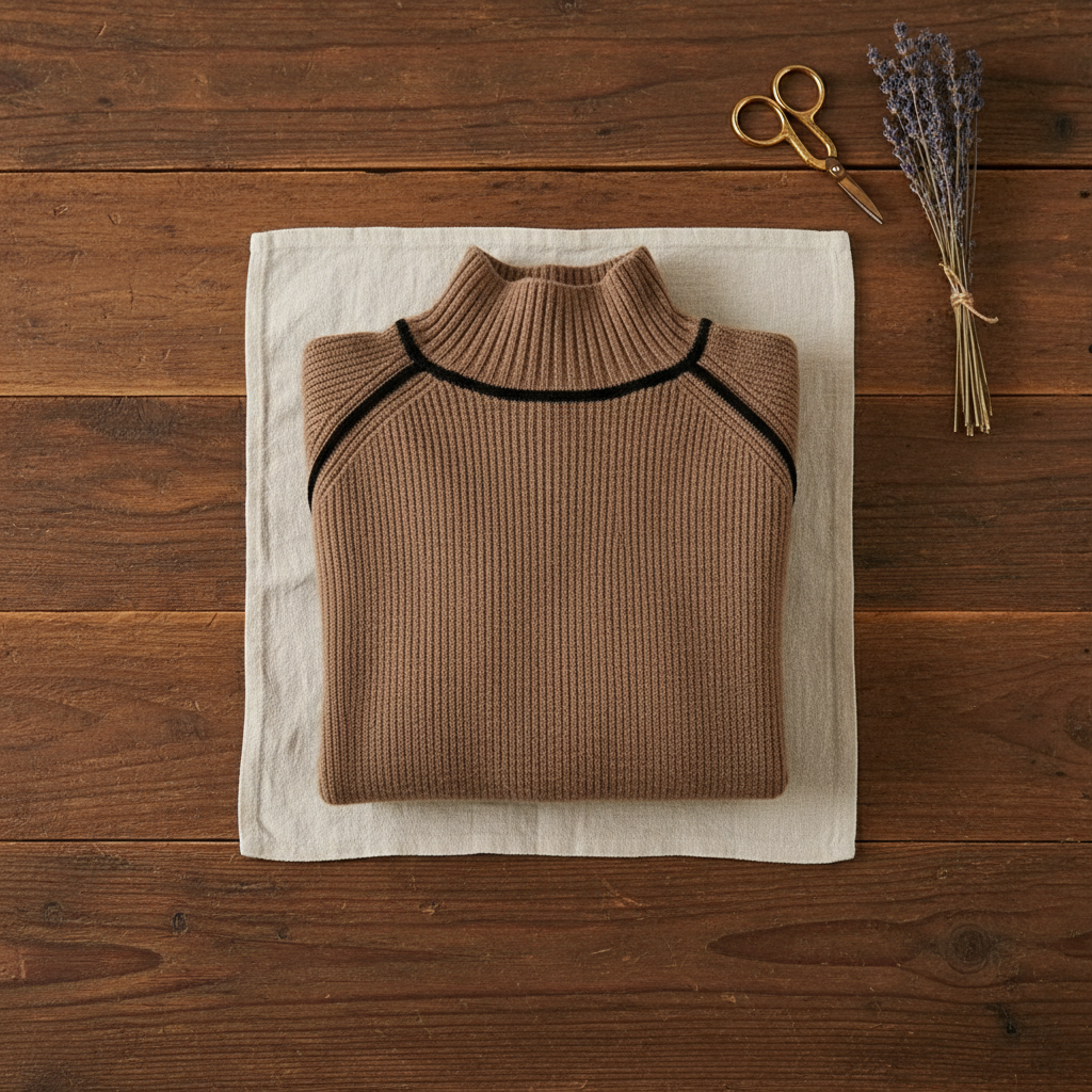 Cashmere Knitted Block Sweater