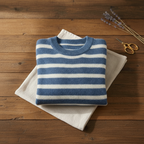Cashmere Sweater with Horizontal Stripes