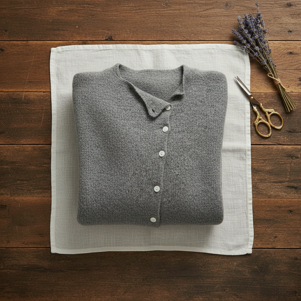 Cotton Button Cardigan Gray