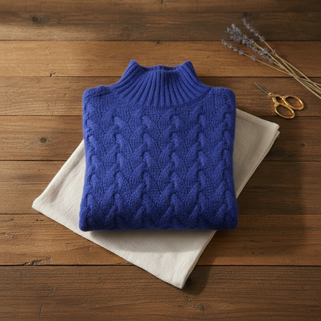 Cashmere Cable Knit Turtleneck