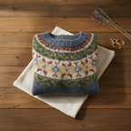 Cashmere Sweater with Multi-Color Fair Isle Pattern
