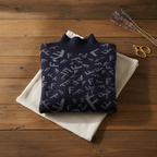 Cashmere Sweater with F-Pattern
