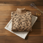 Cashmere Sweater with F-Pattern