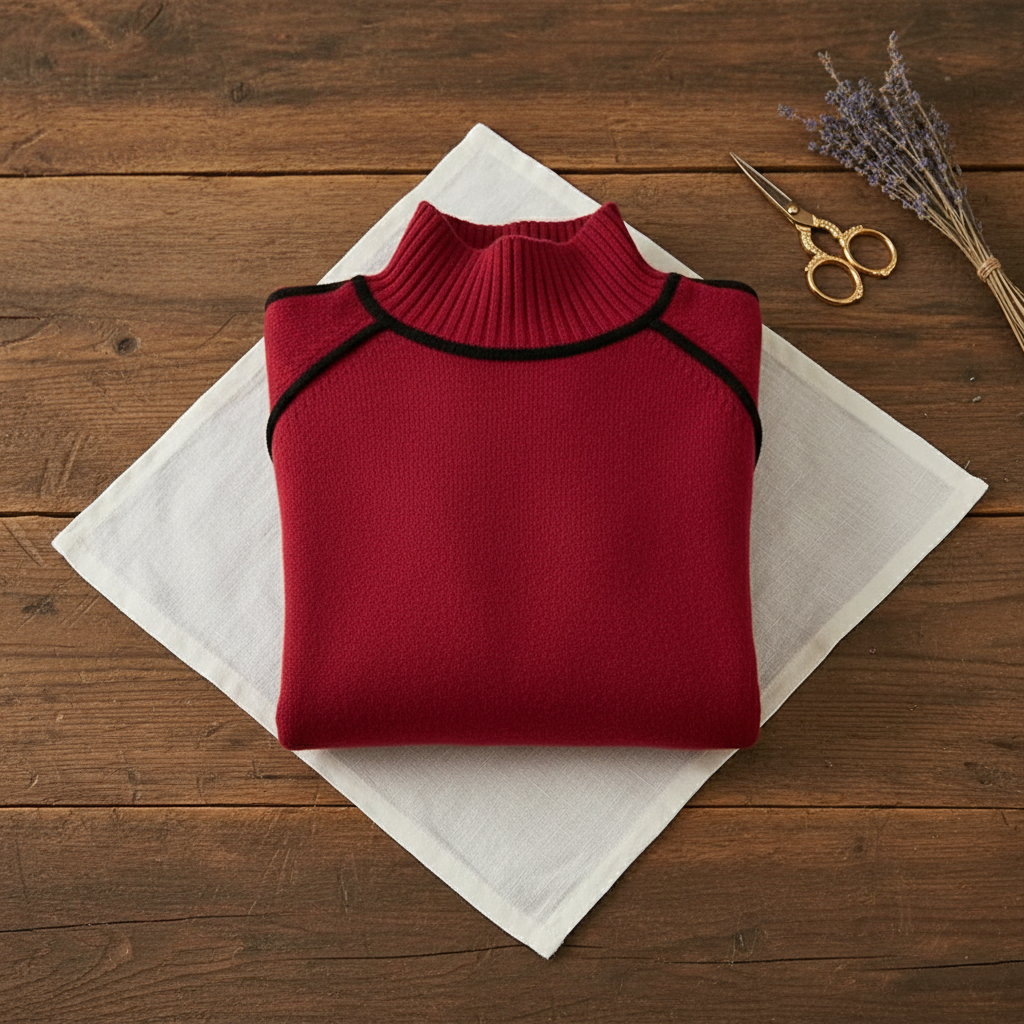 Cashmere Knitted Block Sweater