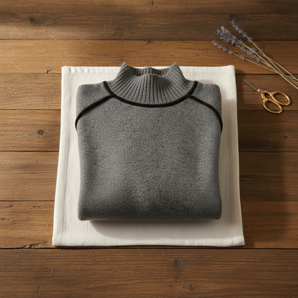 Cashmere Knitted Block Sweater