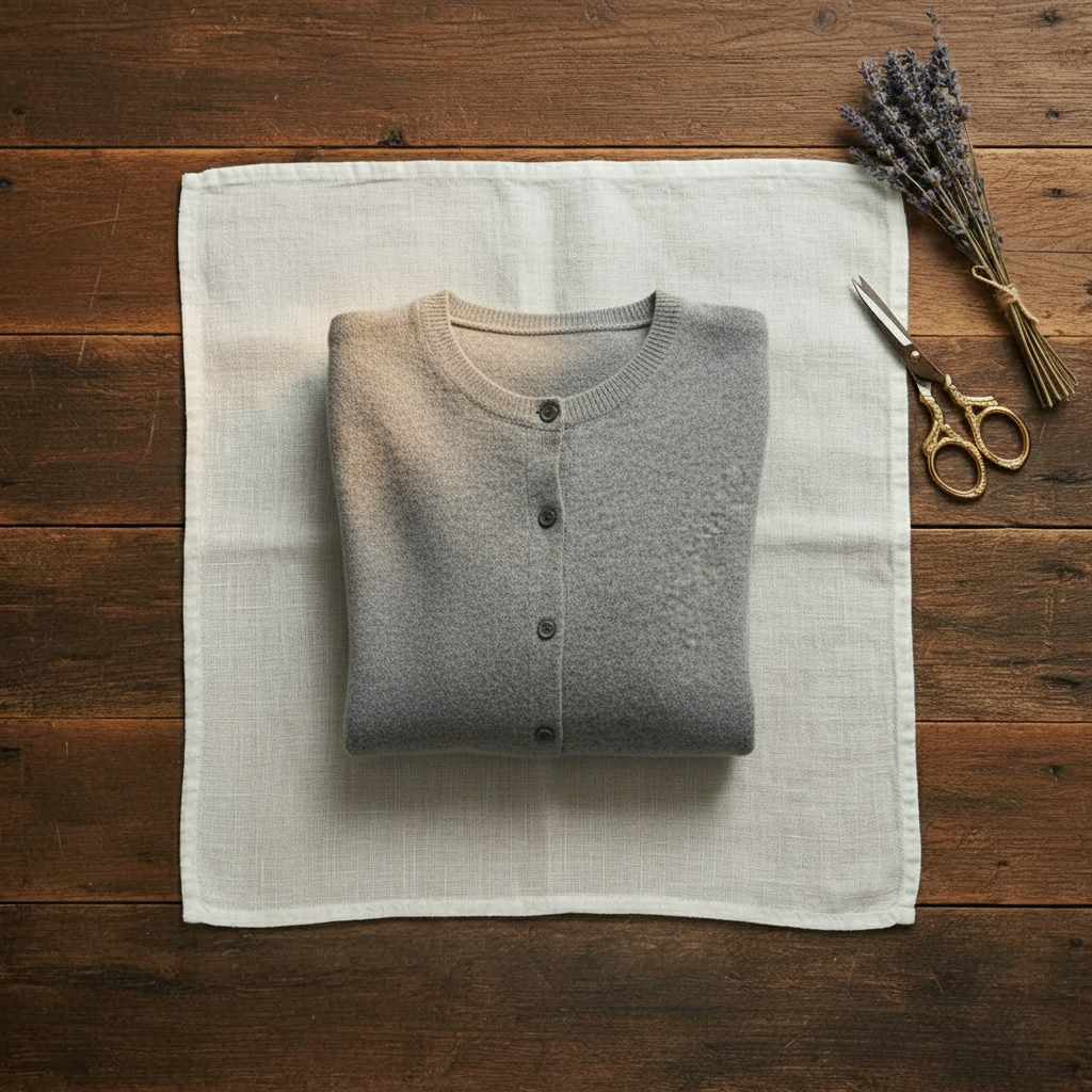 Cashmere Crew Neck Button Cardigan