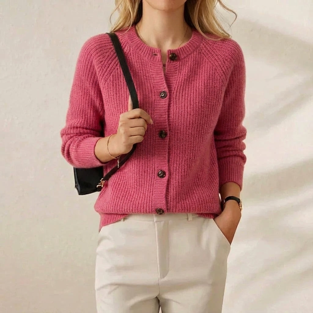 Cashmere Collared Cardigan Sweater