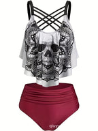 Cristina® | Bikini Set With Playful Lace Design and Unique Skull Motif