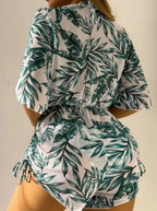 Braylee® | Tropical Printed Three-piece Bikini