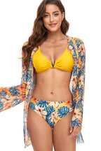 Lilianne® | Blouse and Yellow Bikini Set