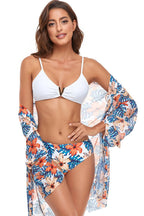 Balbina® | Pattern Blouse and Bikini Set White