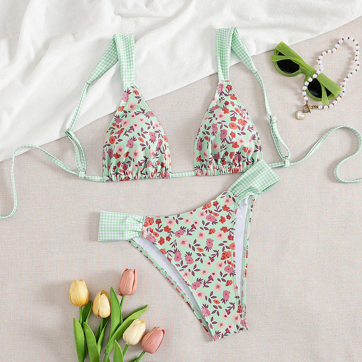 Classic Vintage Bikini with a Flattering Fit