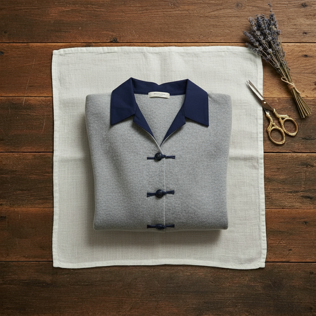 Cashmere Collared Cardigan with Toggle Buttons