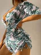 Juana® | Tropical Printed Three-piece Bikini