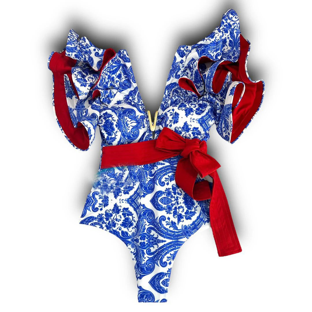 Vintage Inspired Bathing Suit with a Contemporary Edge