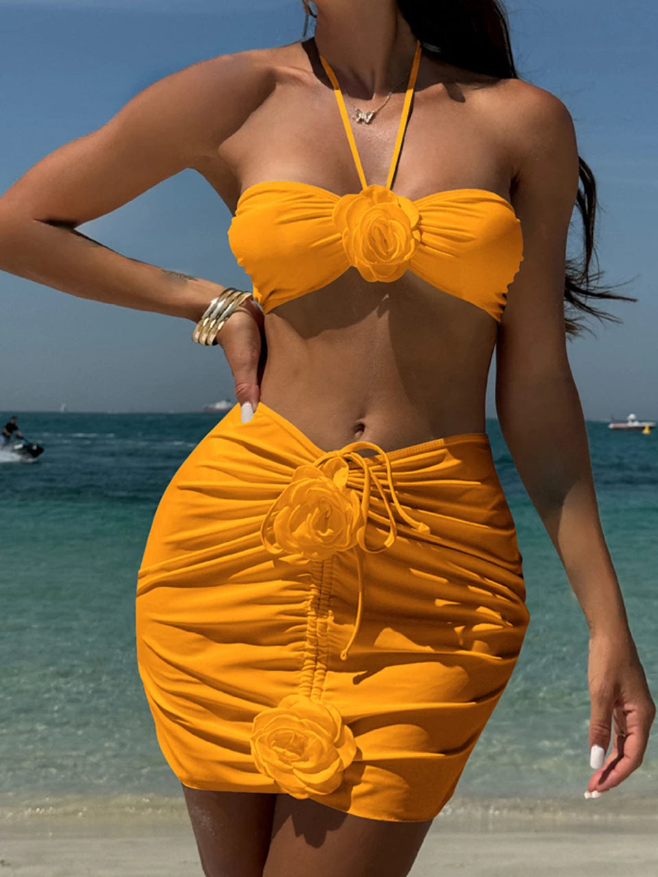 Subtly Elegant Bathing Suit with a Refined Vintage Look