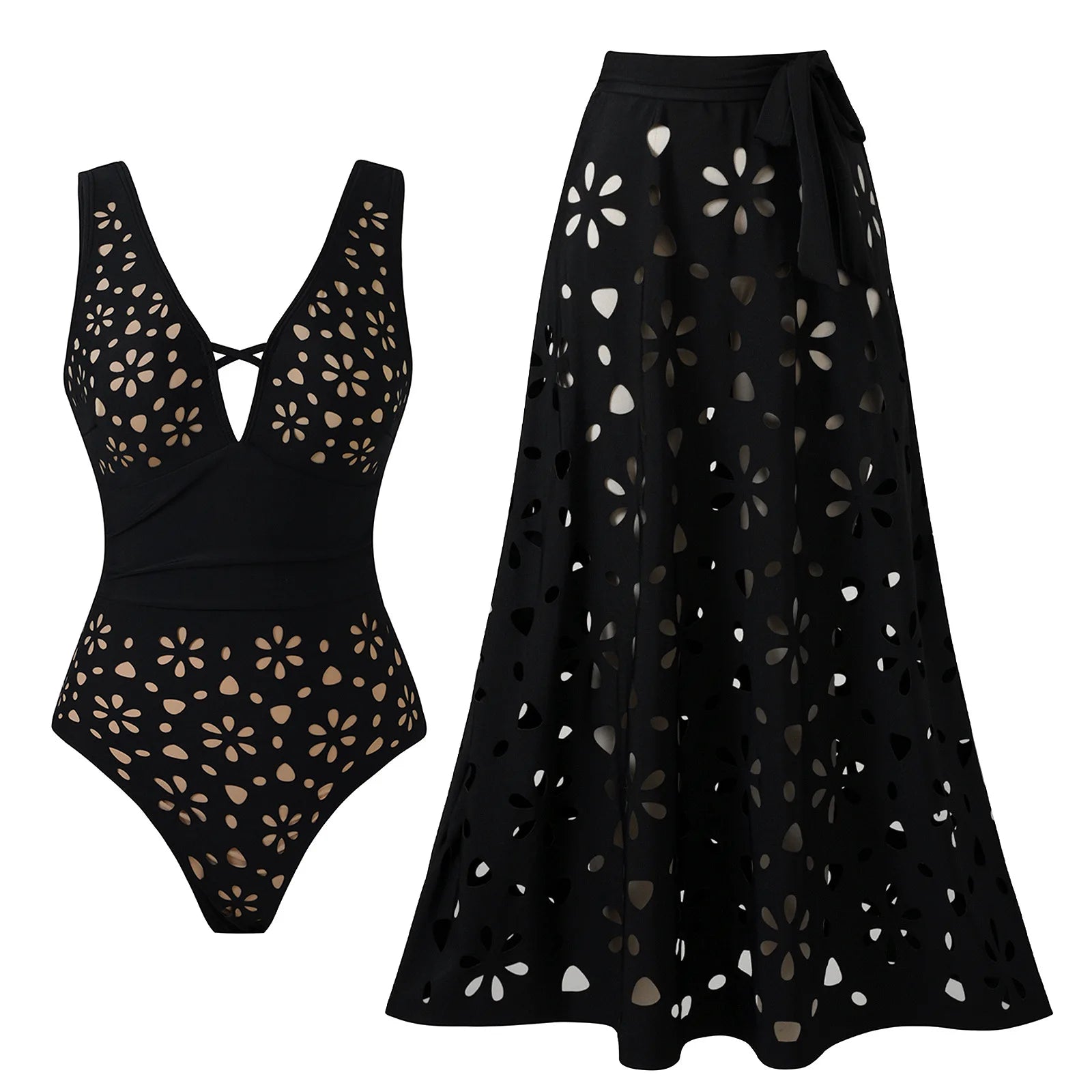 Subtly Elegant Bathing Suit with a Refined Vintage Look