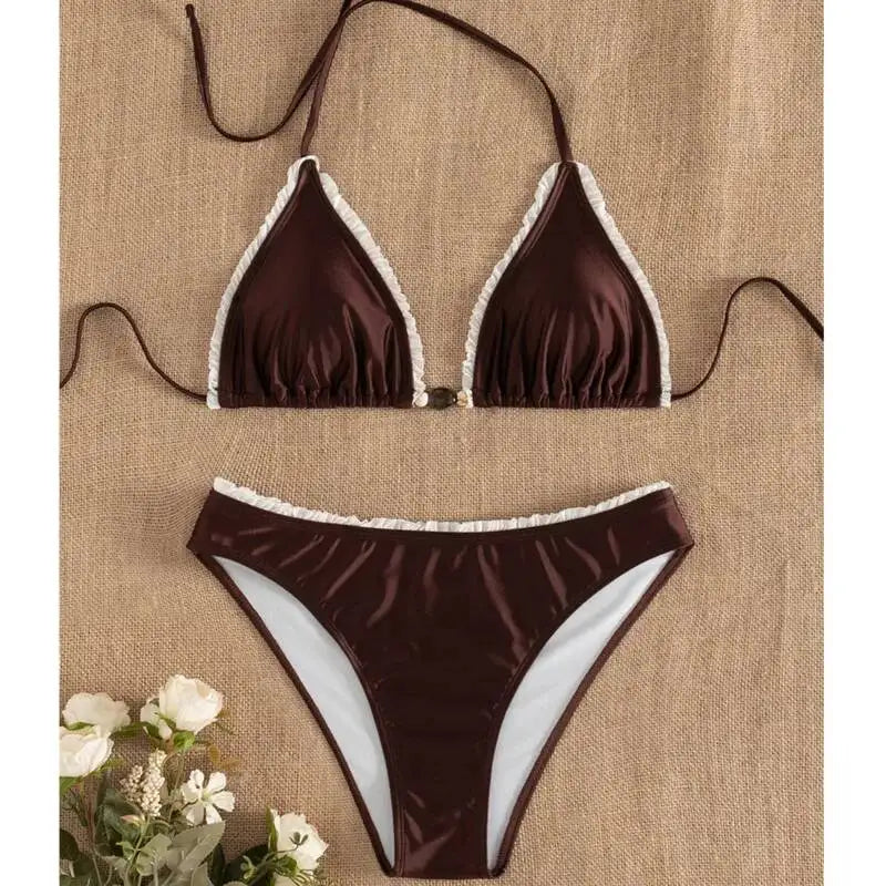 Subtly Elegant Bathing Suit with a Refined Vintage Look